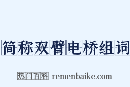 简称双臂电桥组词是什么意思的图片